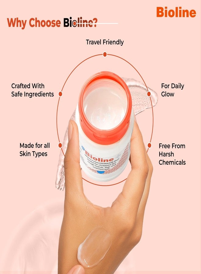 Bioline White Perfumed Petroleum Jelly | Deep Moisture & Skin Protection | Heals Dry Skin, Chapped Lips, Cracked Heels & Minor Cuts | Daily Use for All Skin Types- 400g (Pack of 2) - Image 4